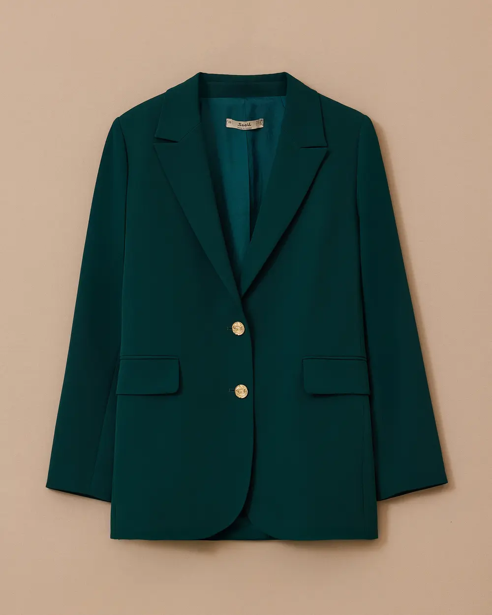 Çift Düğmeli Cep Detaylı Ceket