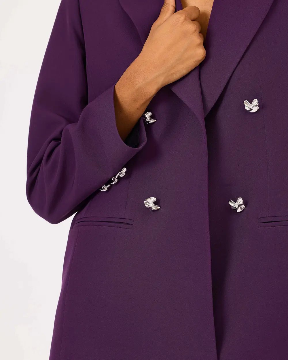 Stylish Metallic Button Detailed Jacket