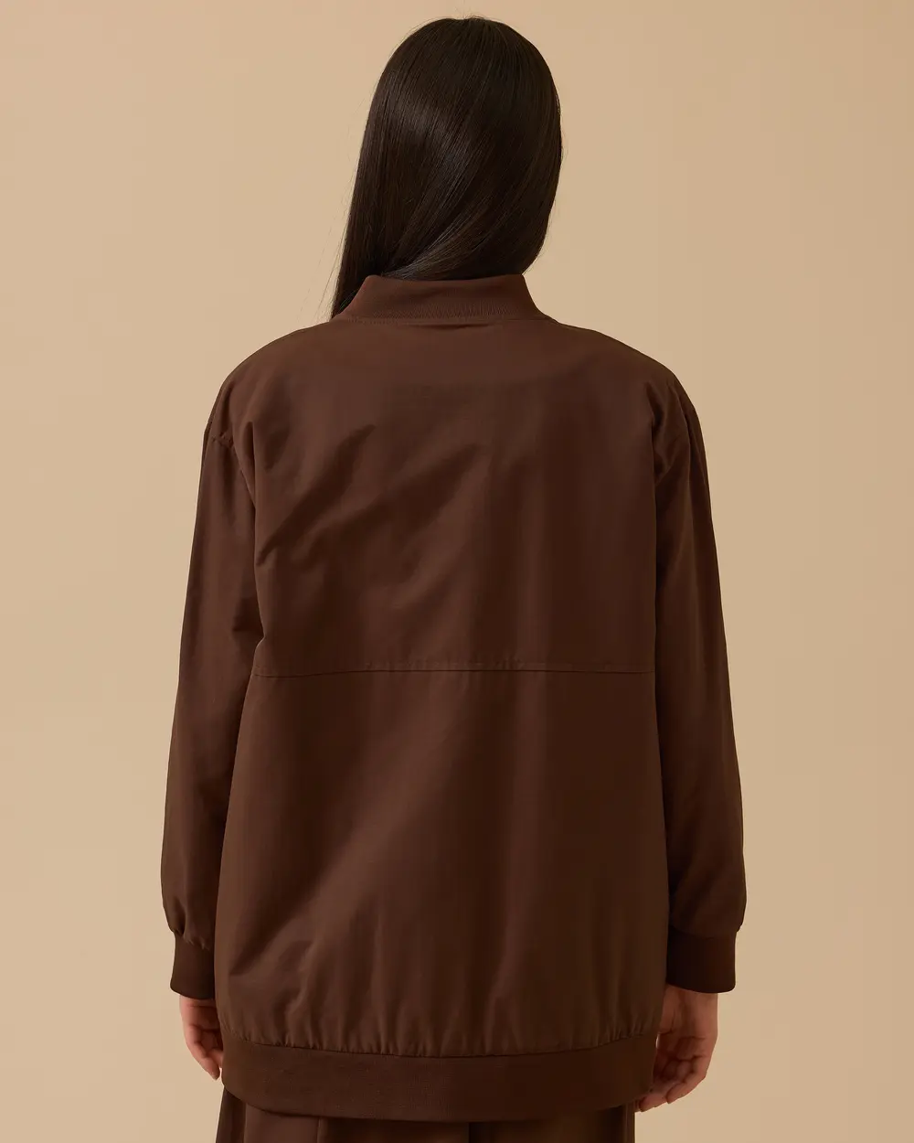 Printed Zipper Detailed Pocket Jacket