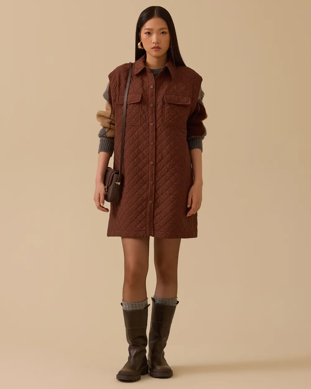 Çıtçıt Düğmeli Kapitone Yelek