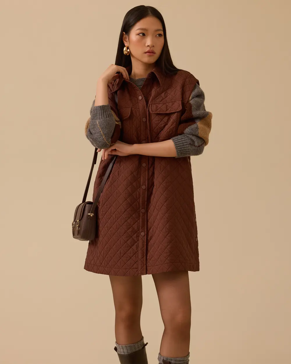 Çıtçıt Düğmeli Kapitone Yelek