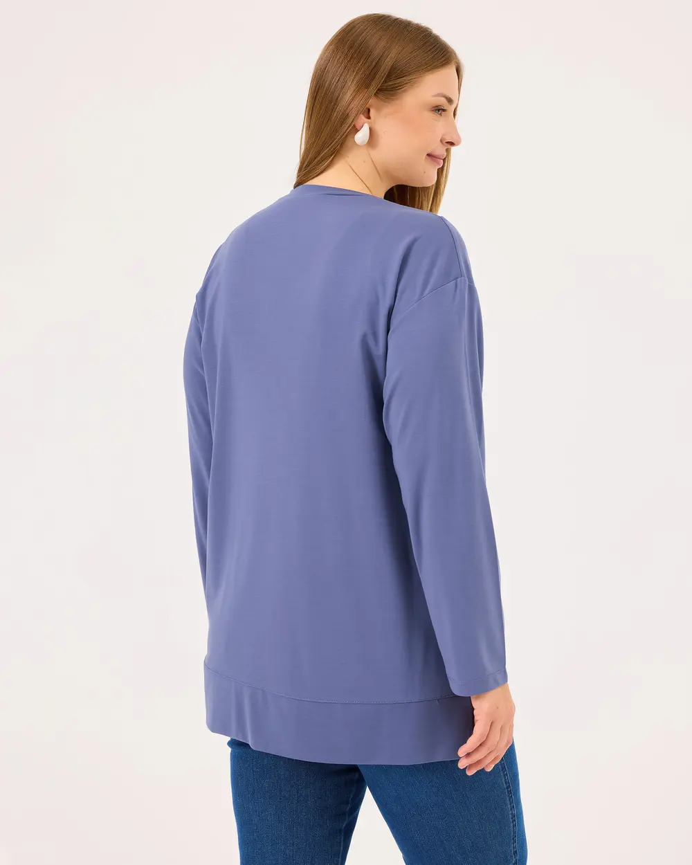 Plus Size Round Neck Basic Tunic