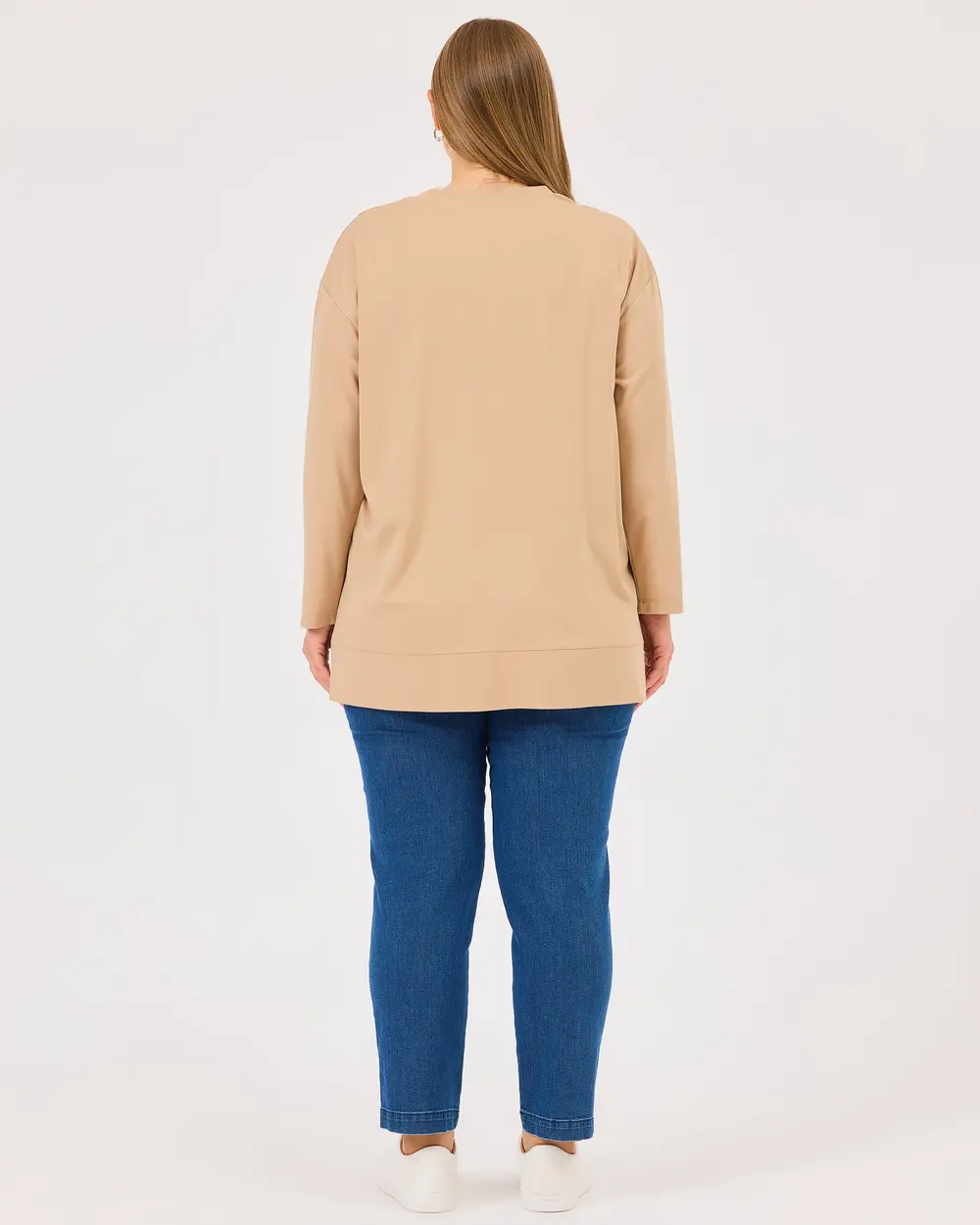 Plus Size Round Neck Basic Tunic