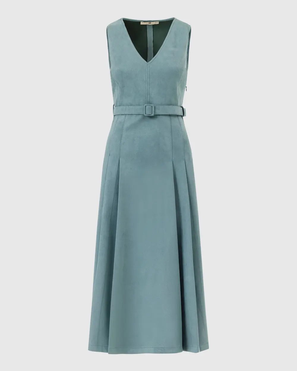 V-Neck Gilet Dress with Belt