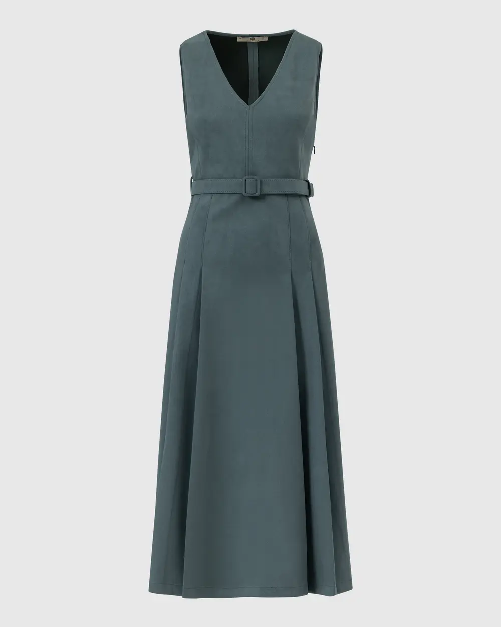 V-Neck Gilet Dress with Belt