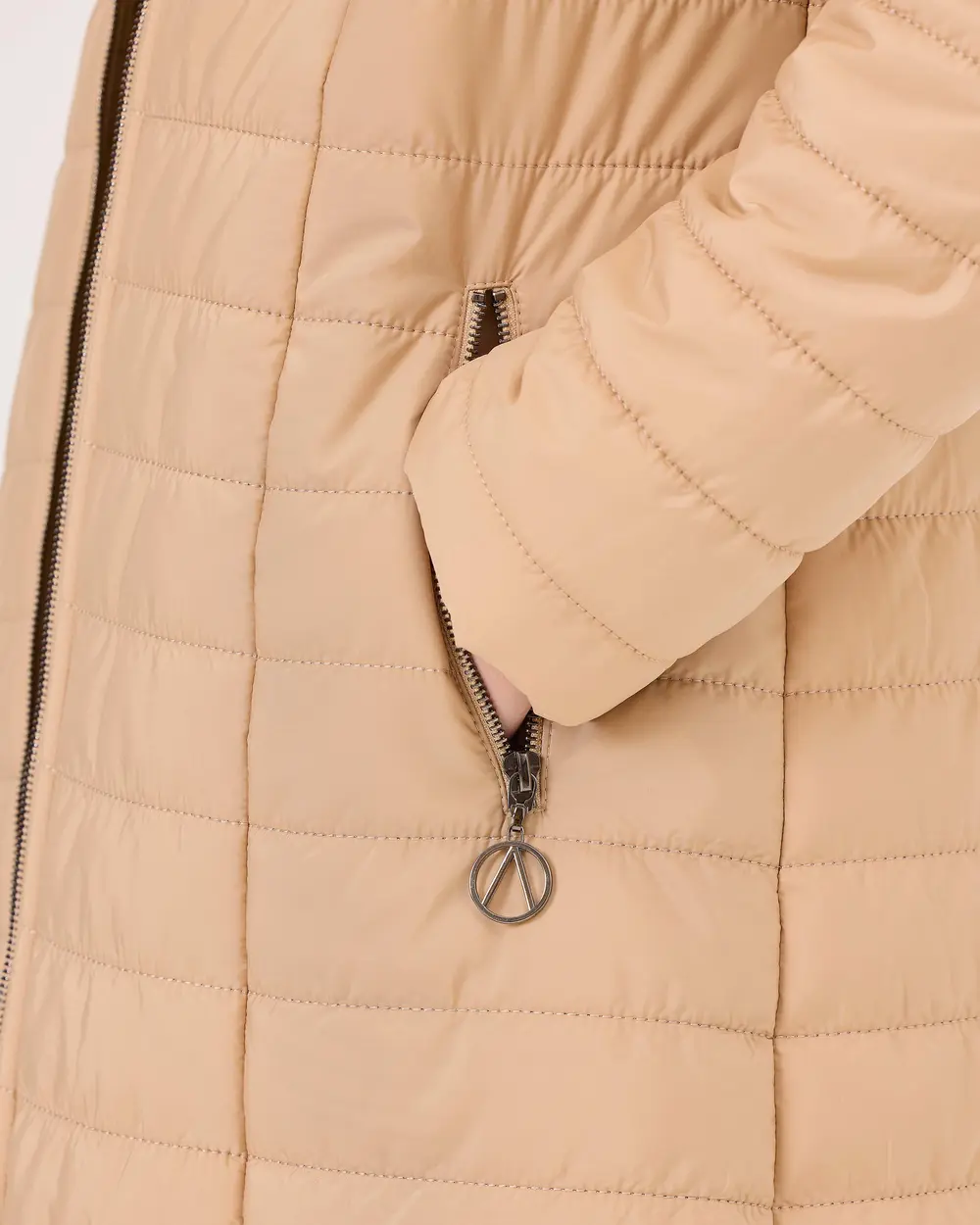 Zippered Double Pocket Hooded Inflatable Coat