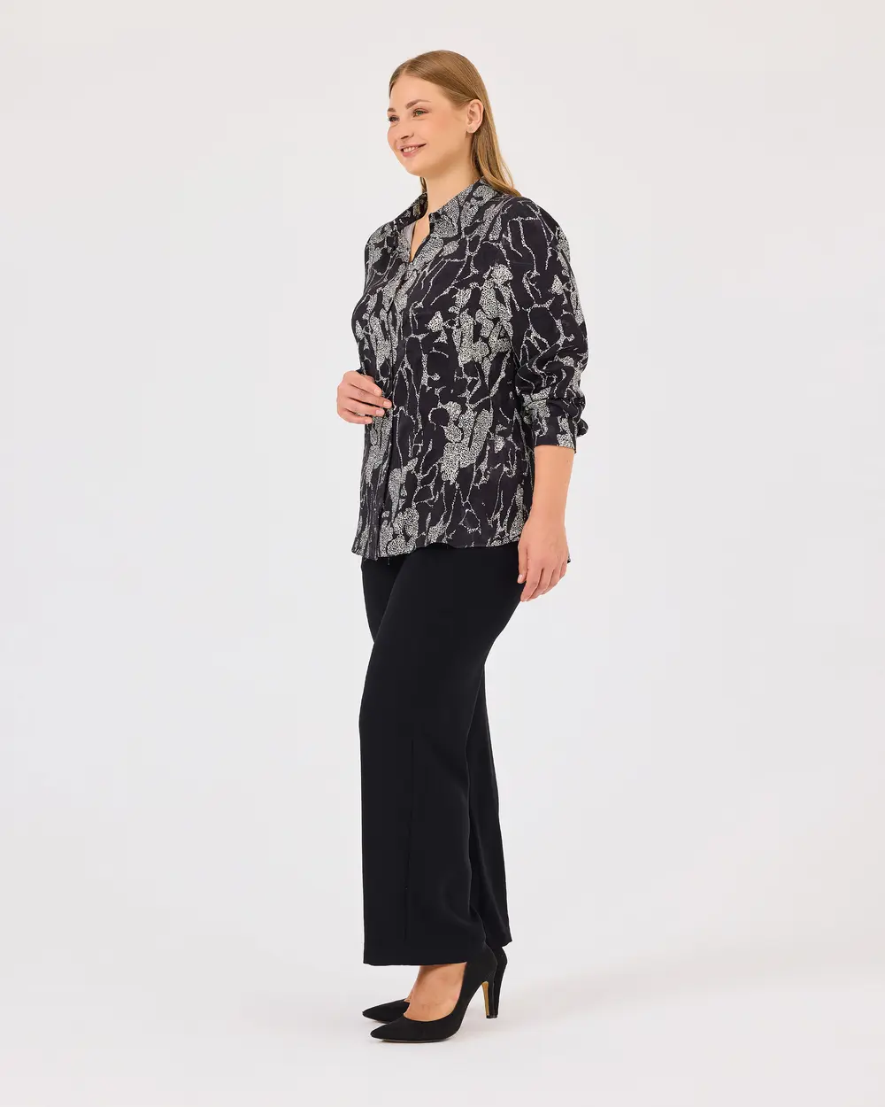 Plus Size Leopard Print Shirt