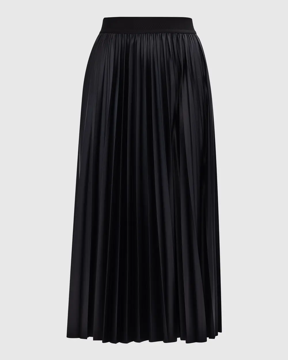 Faux Leather Pleated Skirt