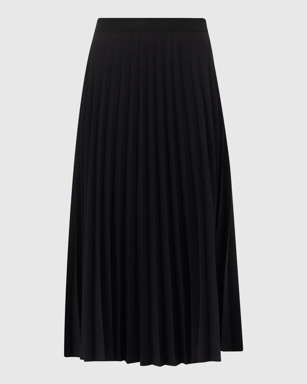 Pleated Elastic Waist Skirt