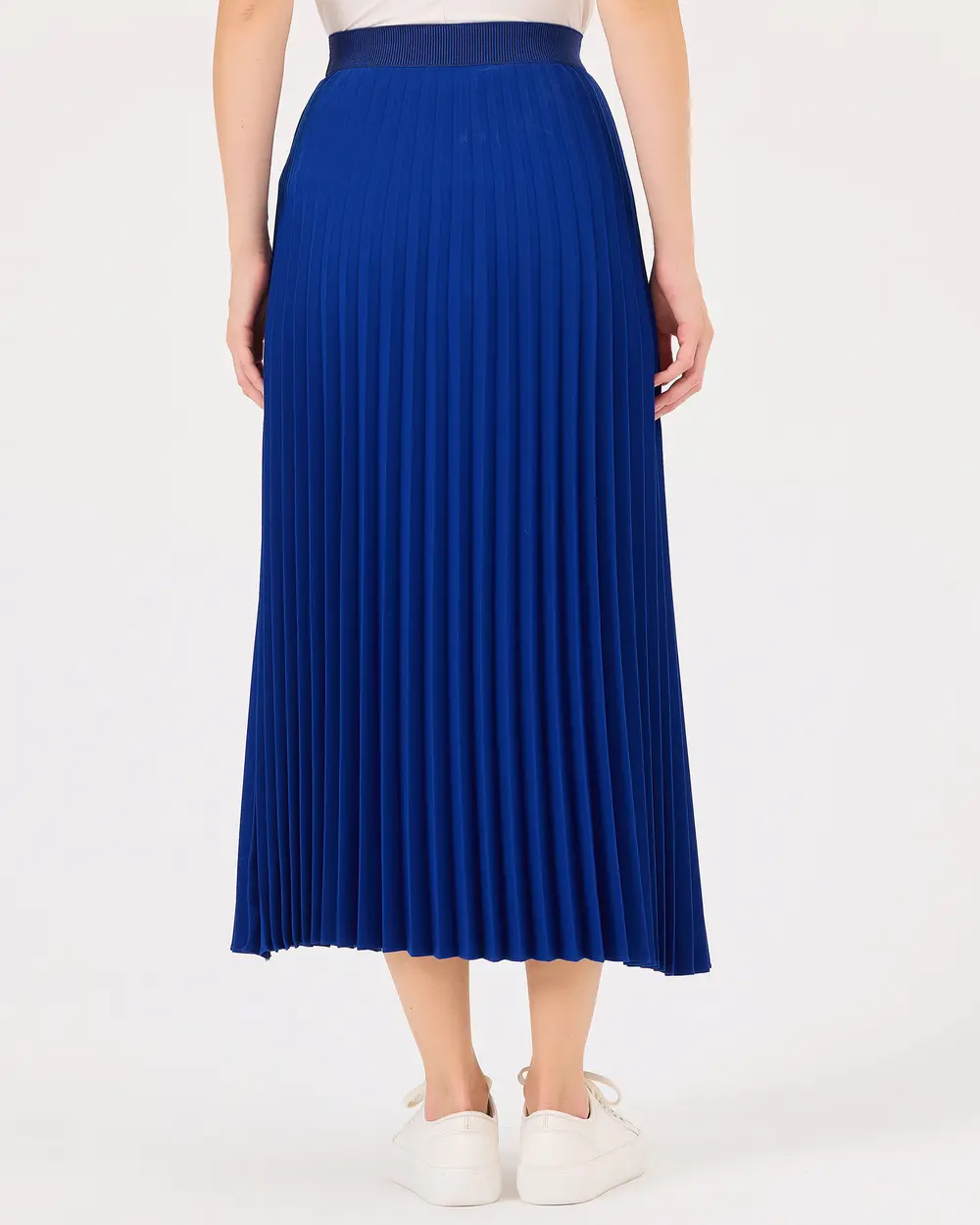 Pleated Elastic Waist Skirt