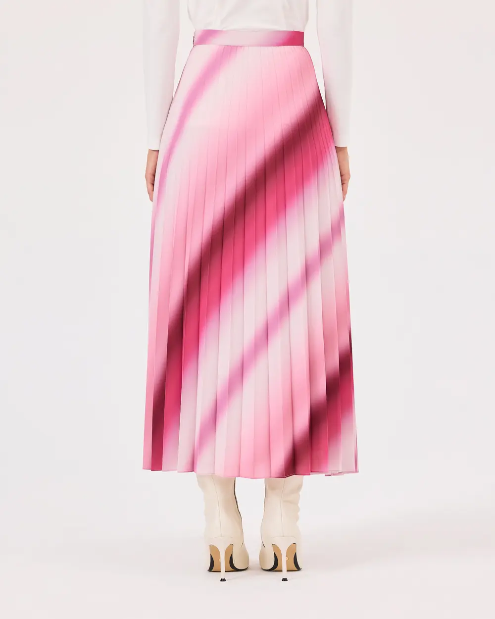 Color Transition Zippered Skirt