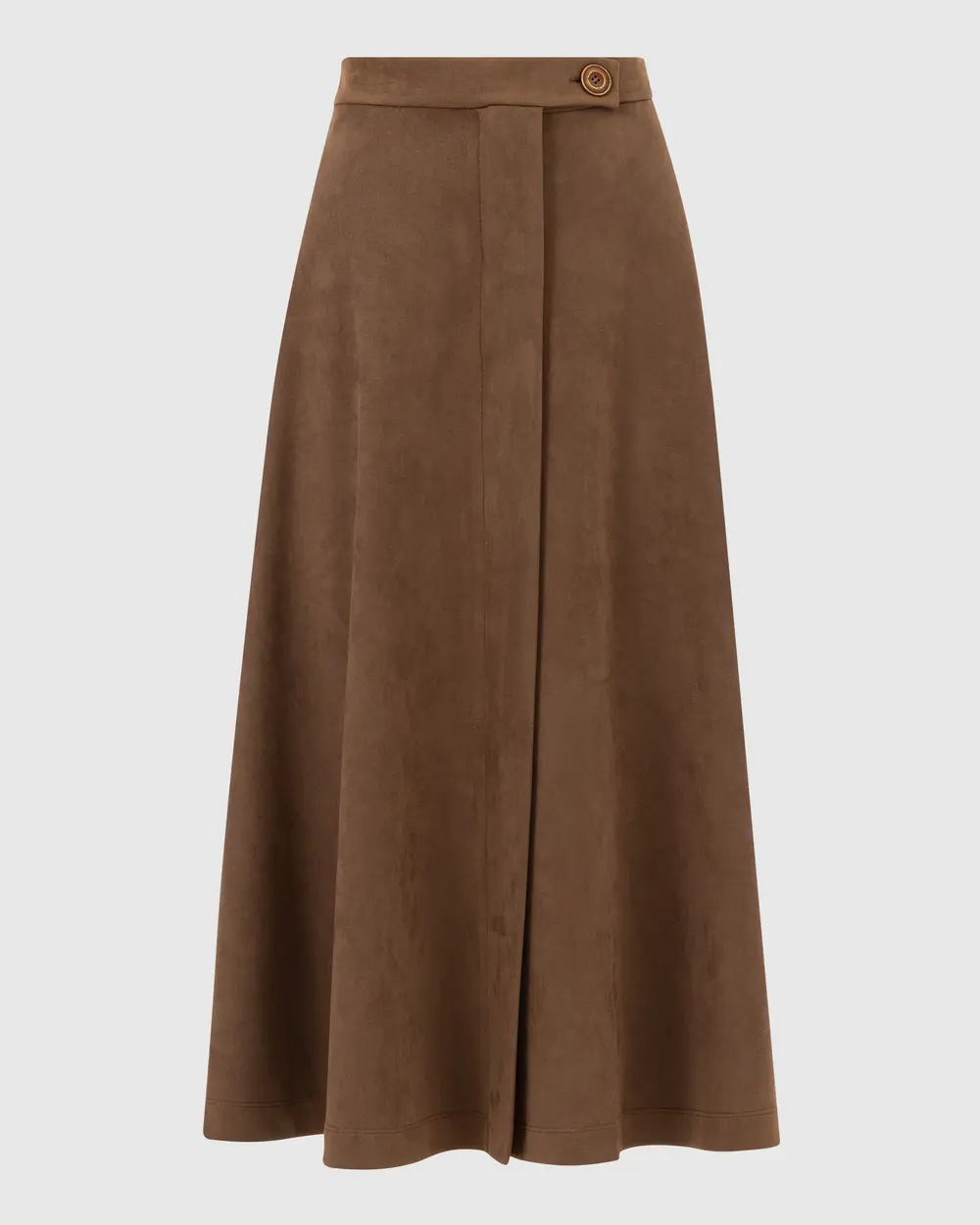 Buttoned Knee-length Skirt