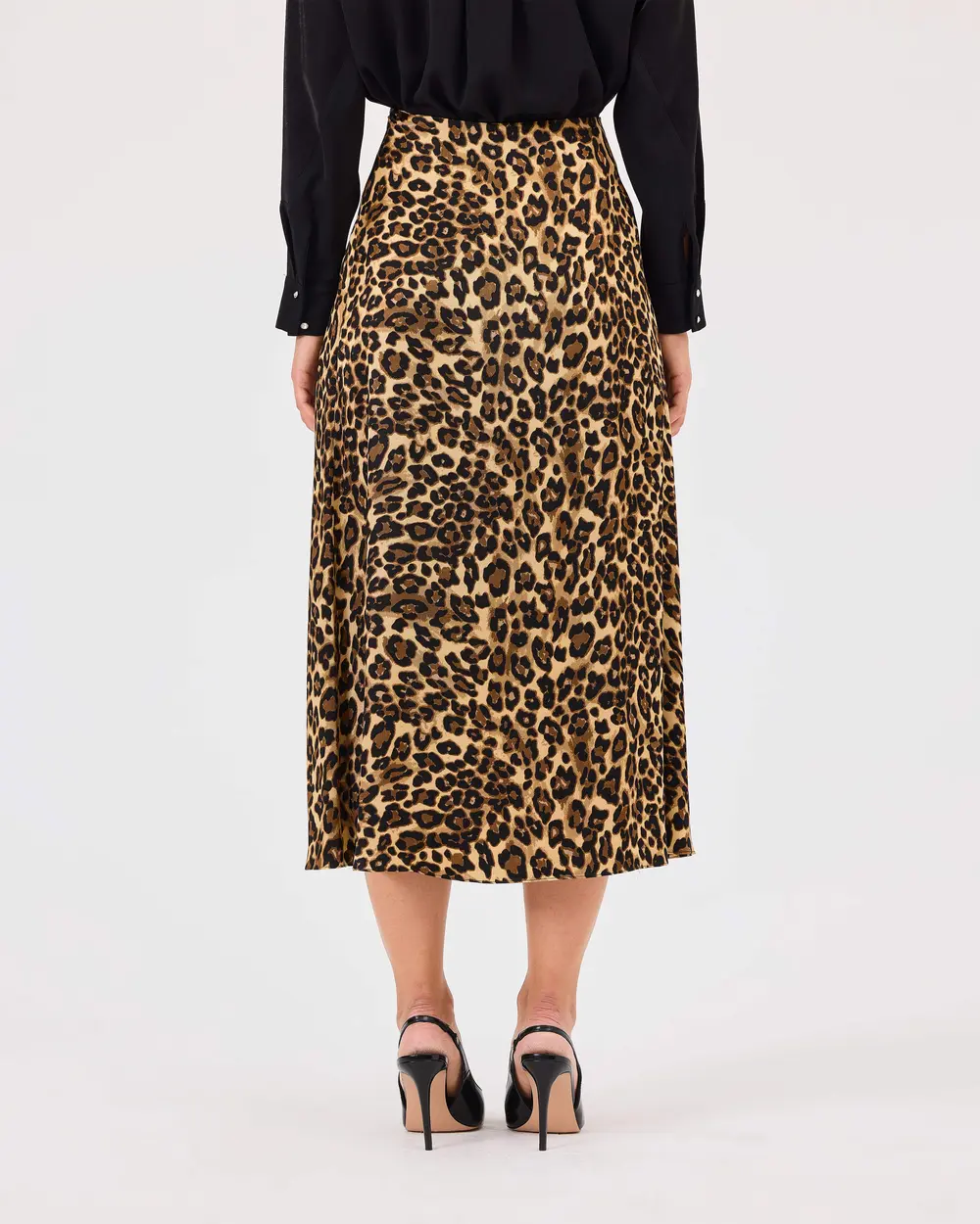 Leopard Print Knee-length Skirt