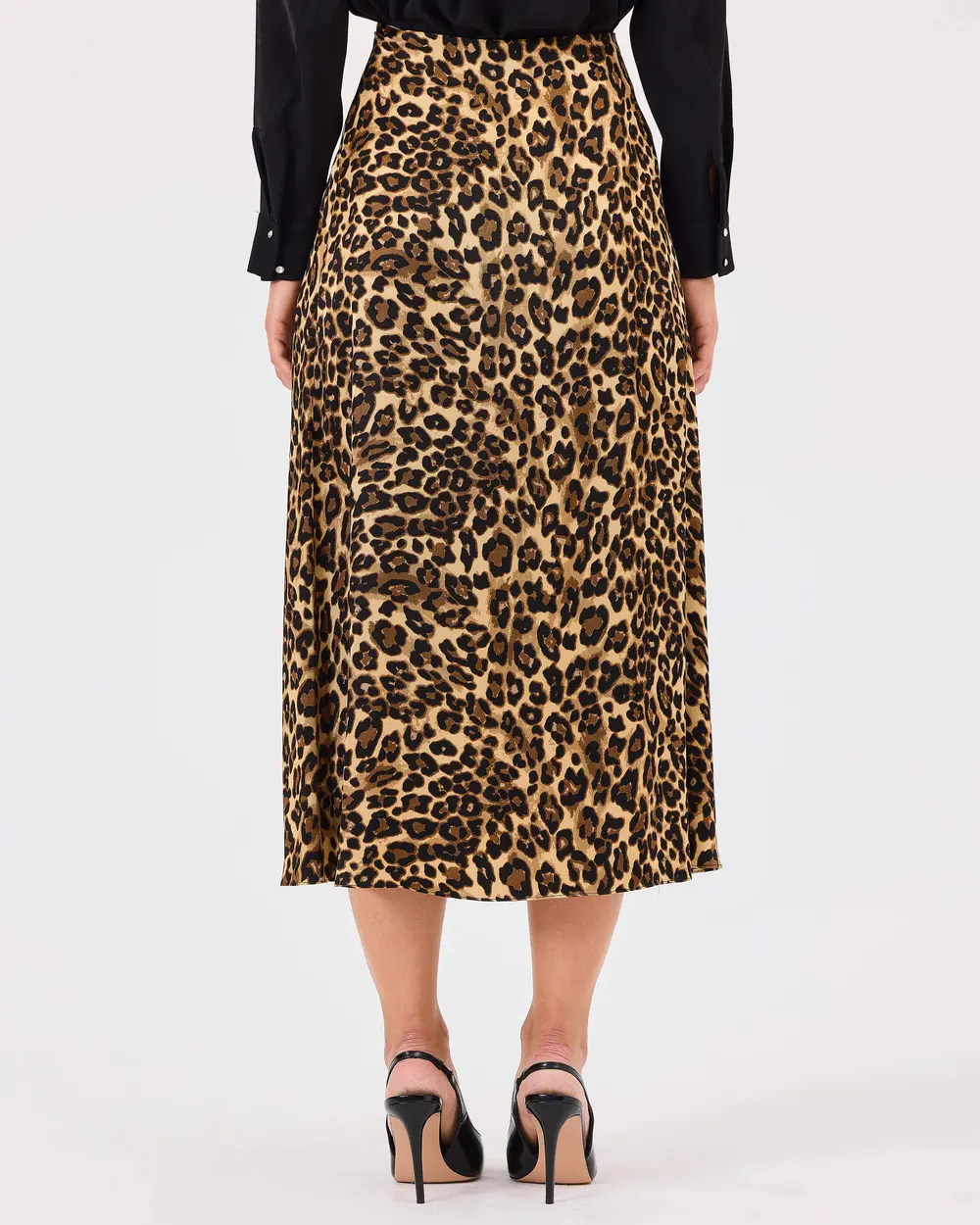 Leopard Print Knee-length Skirt