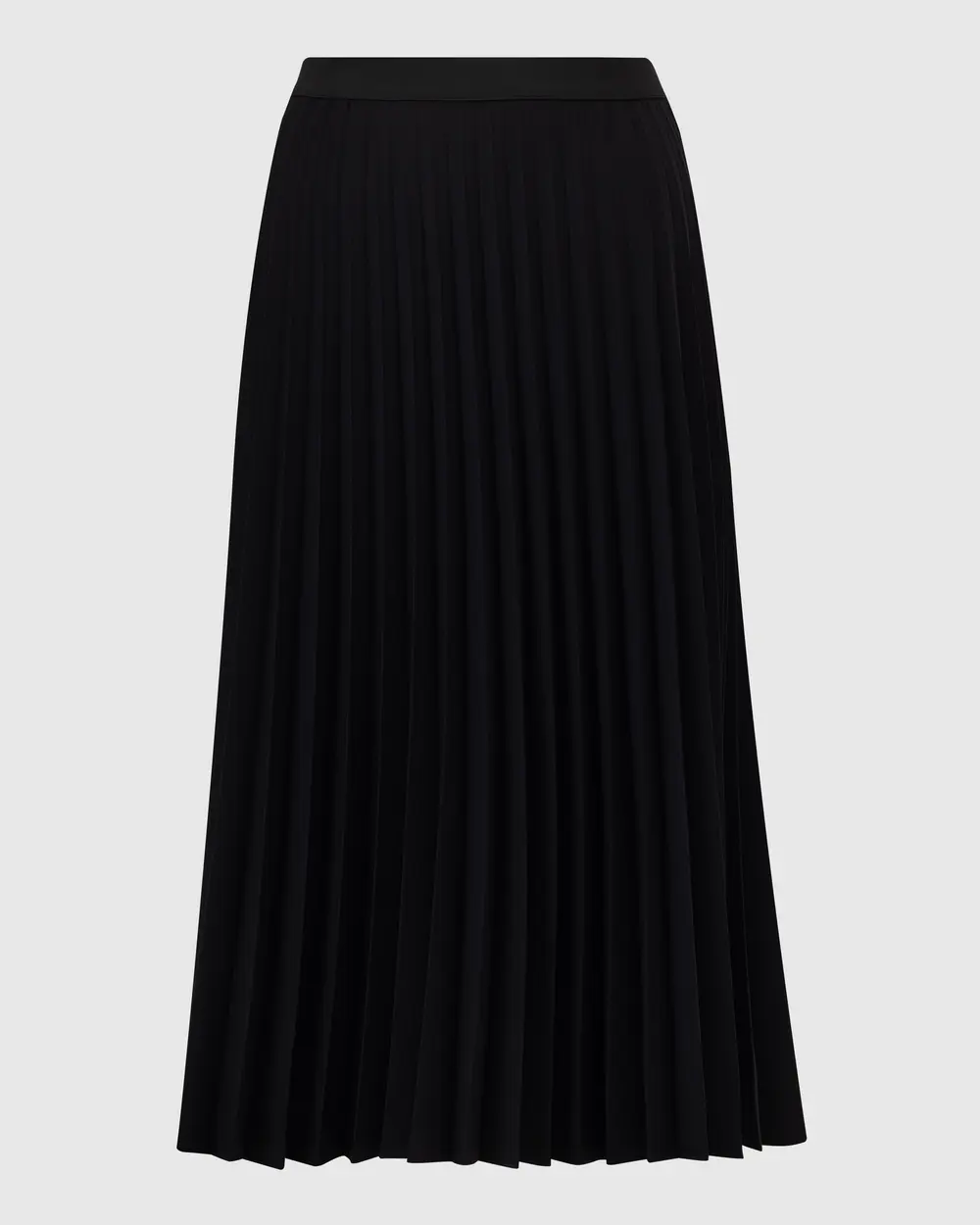 Plus Size Elastic Waist Pleated Skirt