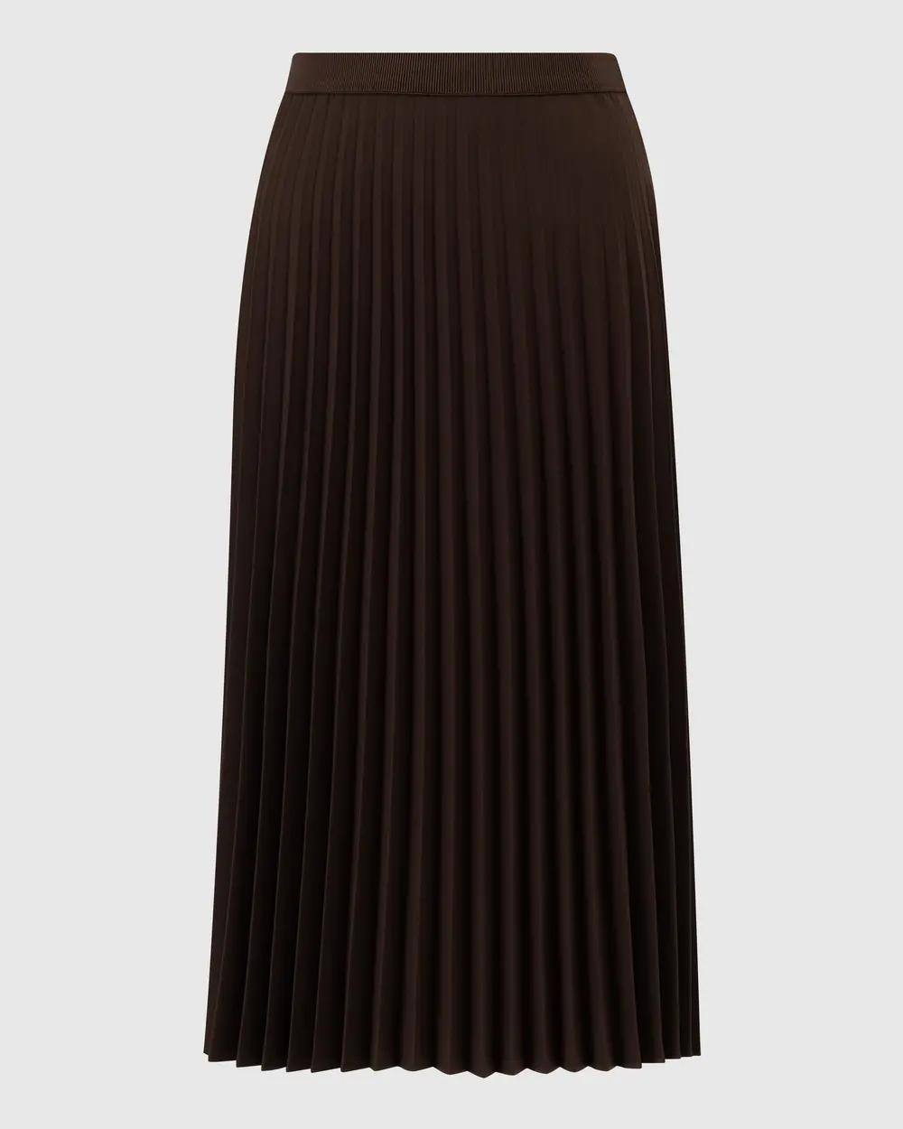 Plus Size Elastic Waist Pleated Skirt