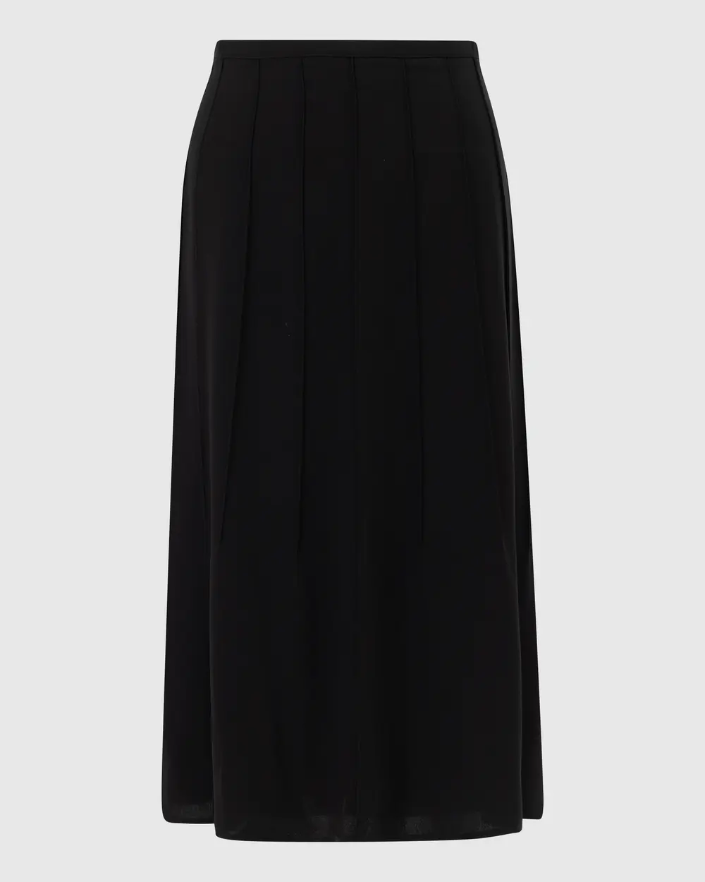 Plus Size Pleated Skirt with Zipper Detail