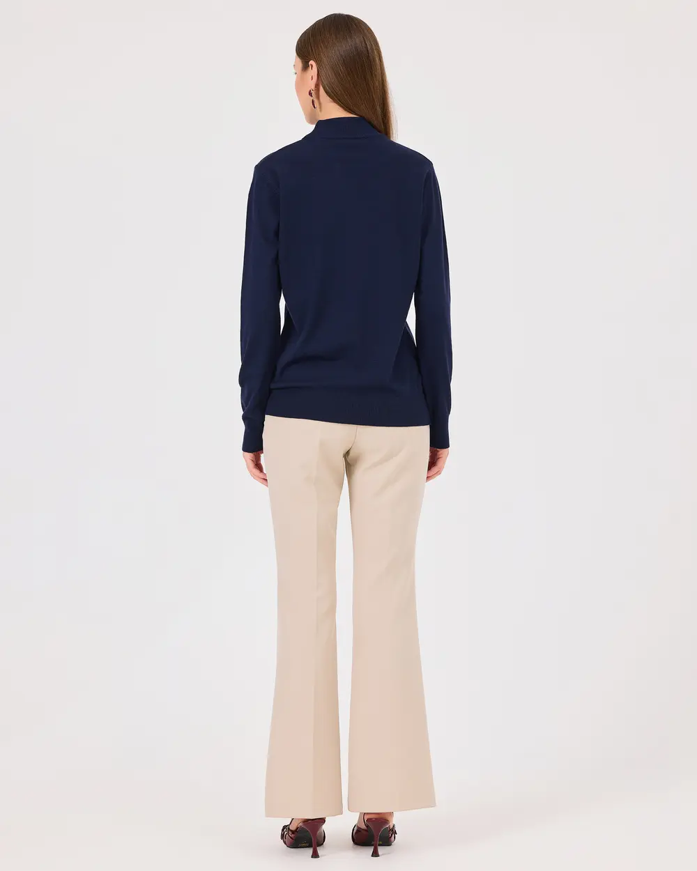 Half Turtleneck Waist Length Sweater