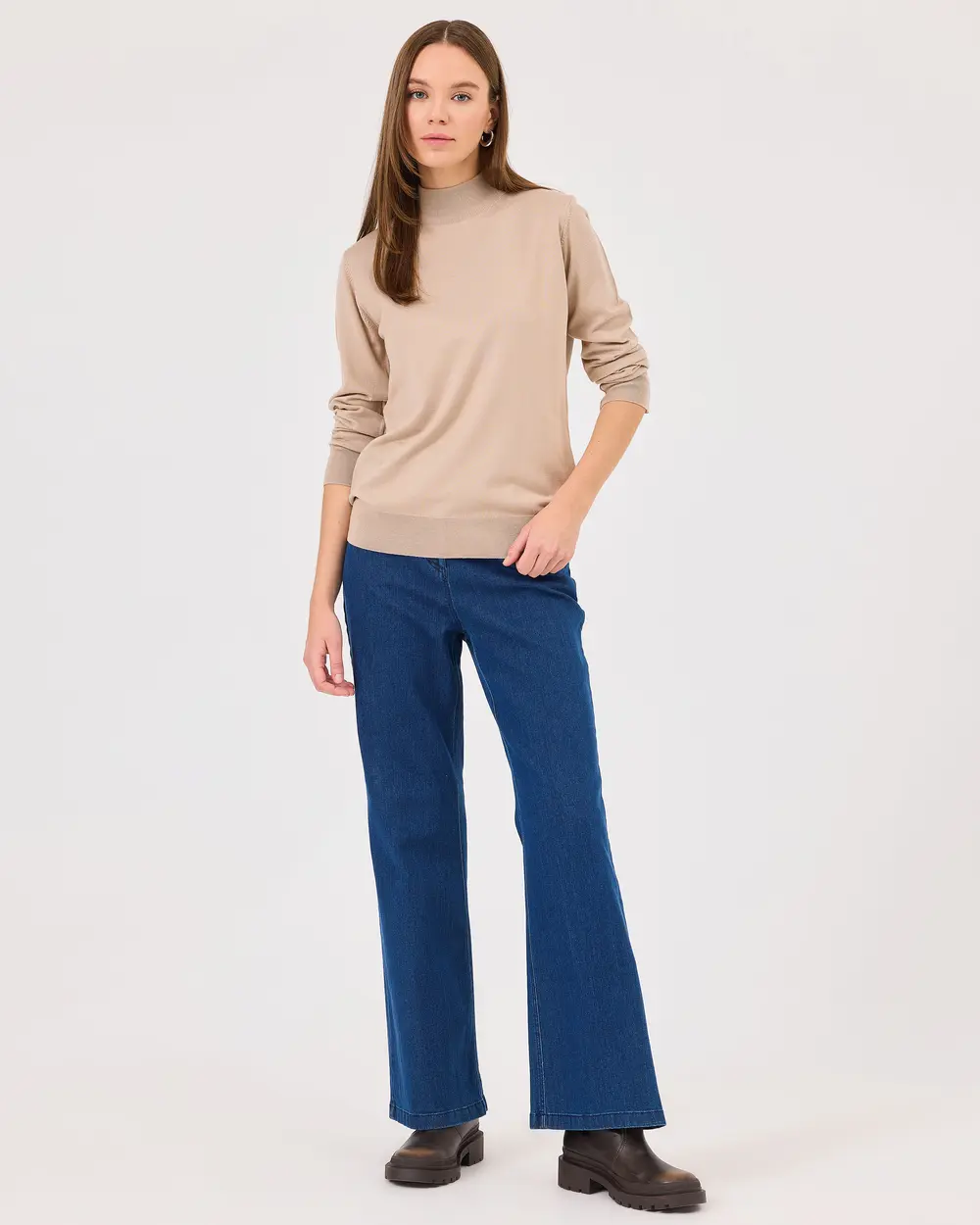 Half Turtleneck Waist Length Sweater