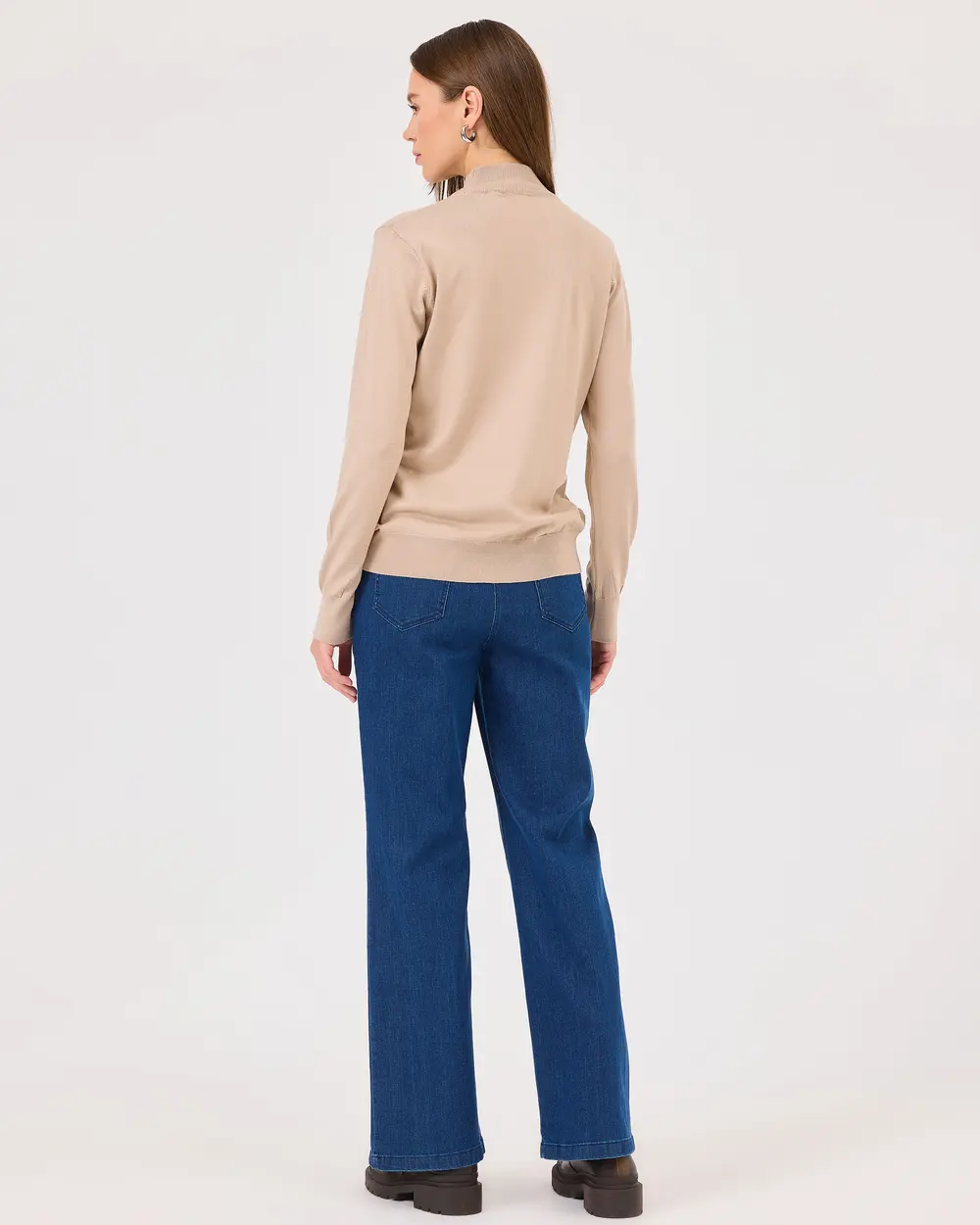 Half Turtleneck Waist Length Sweater