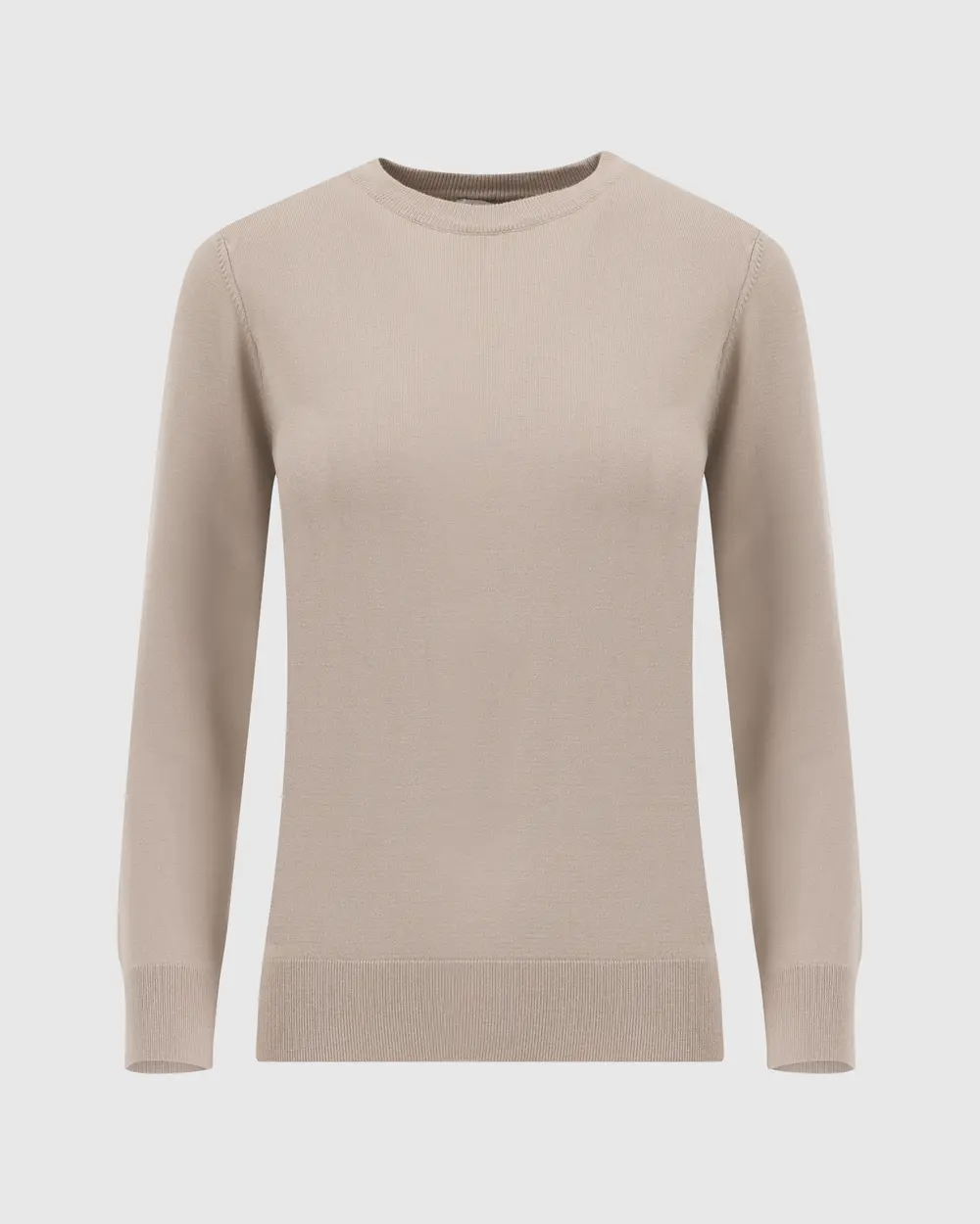 Round Neck Long Sleeve Sweater Blouse