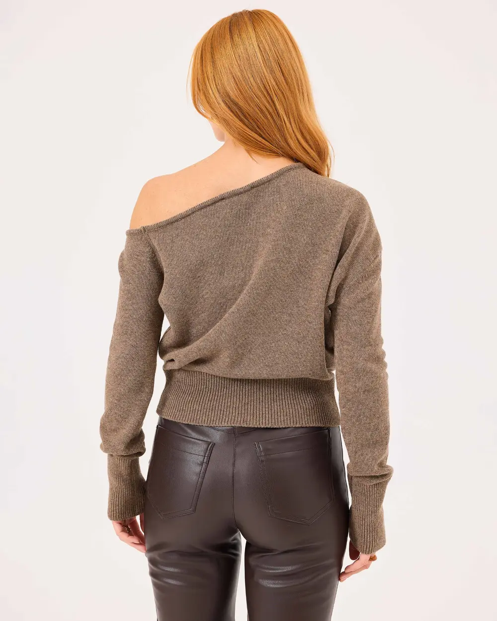 Boat Neck Waist Length Sweater Sweater