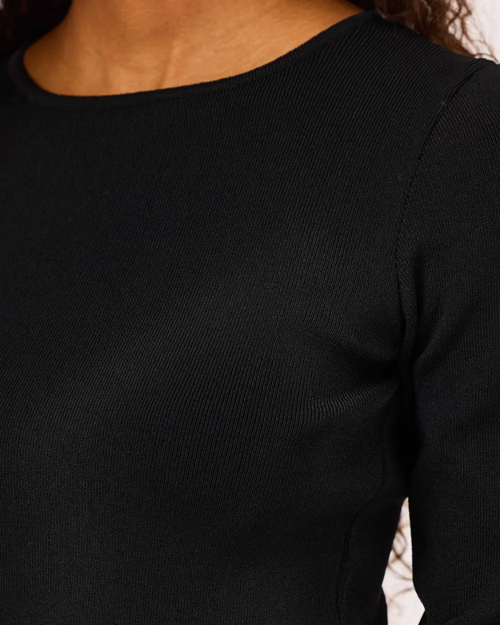 Zero Collar Waist Length Sweater