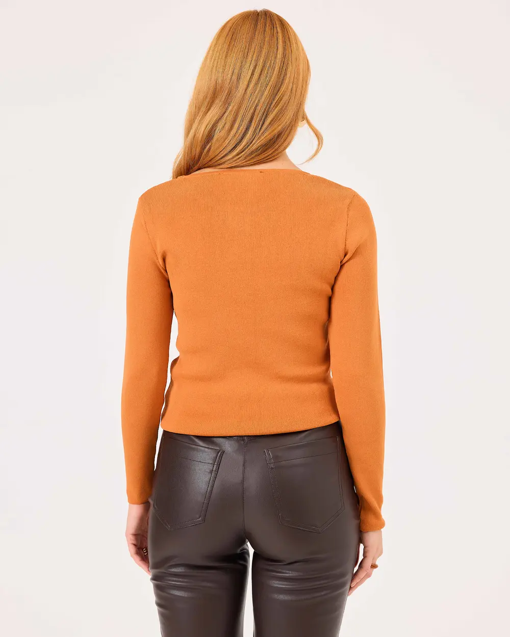 Zero Collar Waist Length Sweater