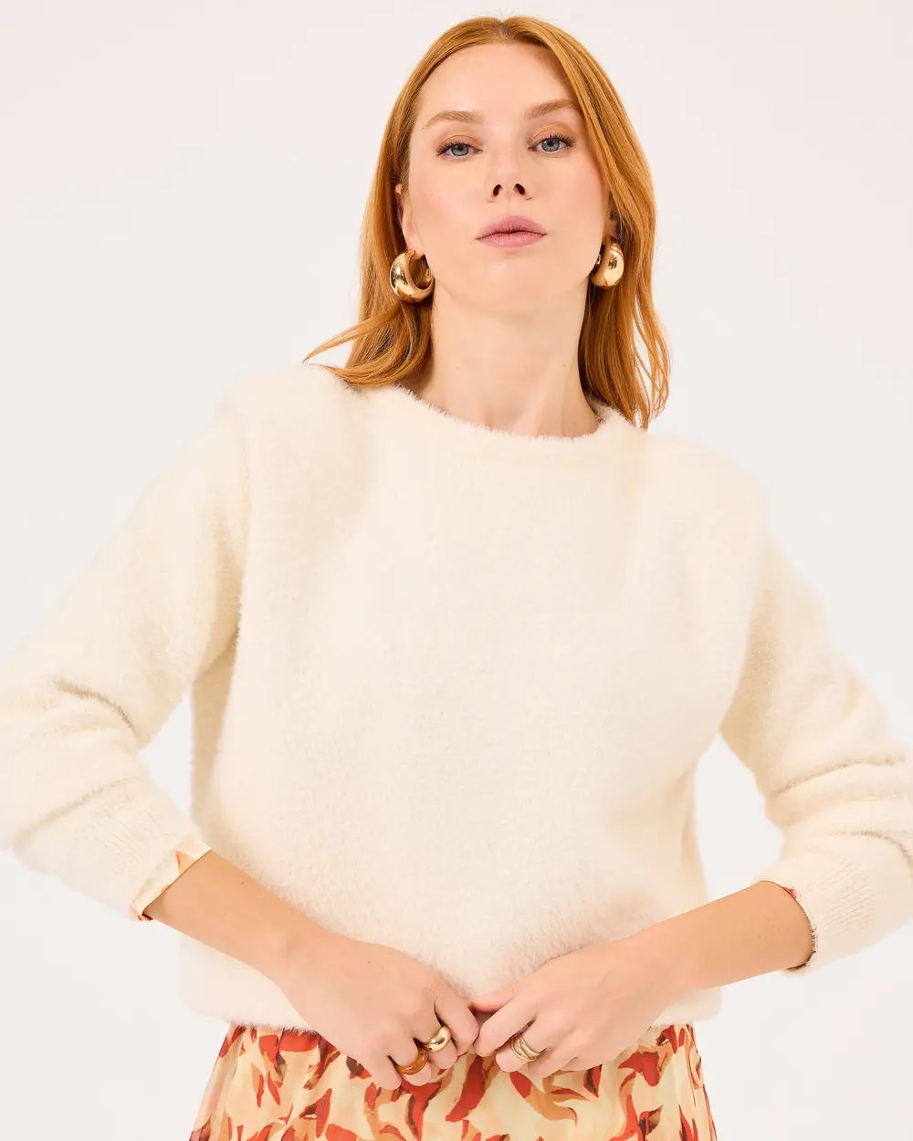 Round Neck Long Sleeve Sweater Sweater