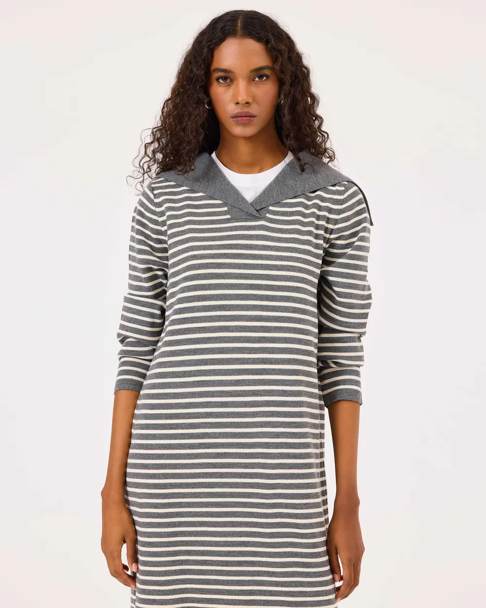 Long Sleeve Midi Length Sweater Dress