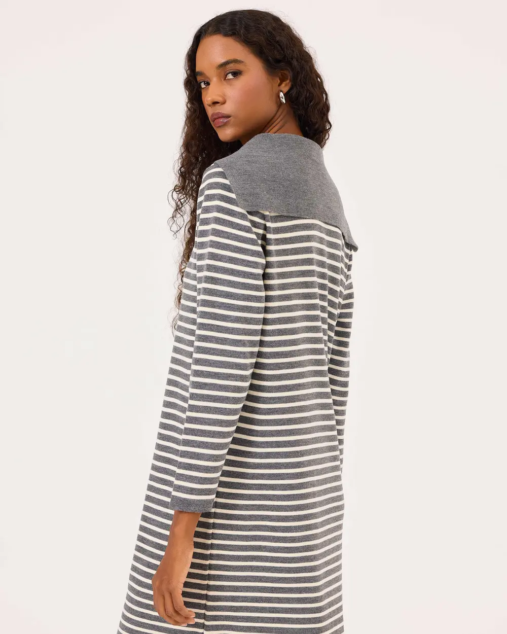 Long Sleeve Midi Length Sweater Dress