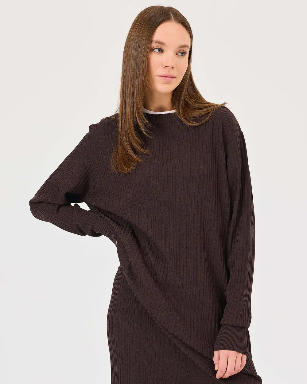 Ribbed Top and Bottom Knitwear Set