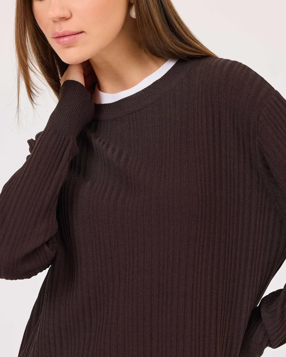 Ribbed Top and Bottom Knitwear Set