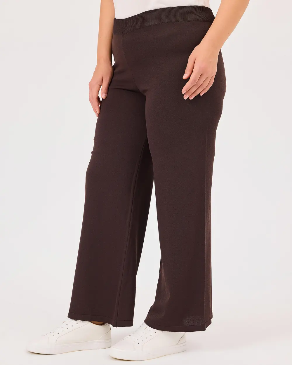 Plus Size Wide Leg Knitwear Pants