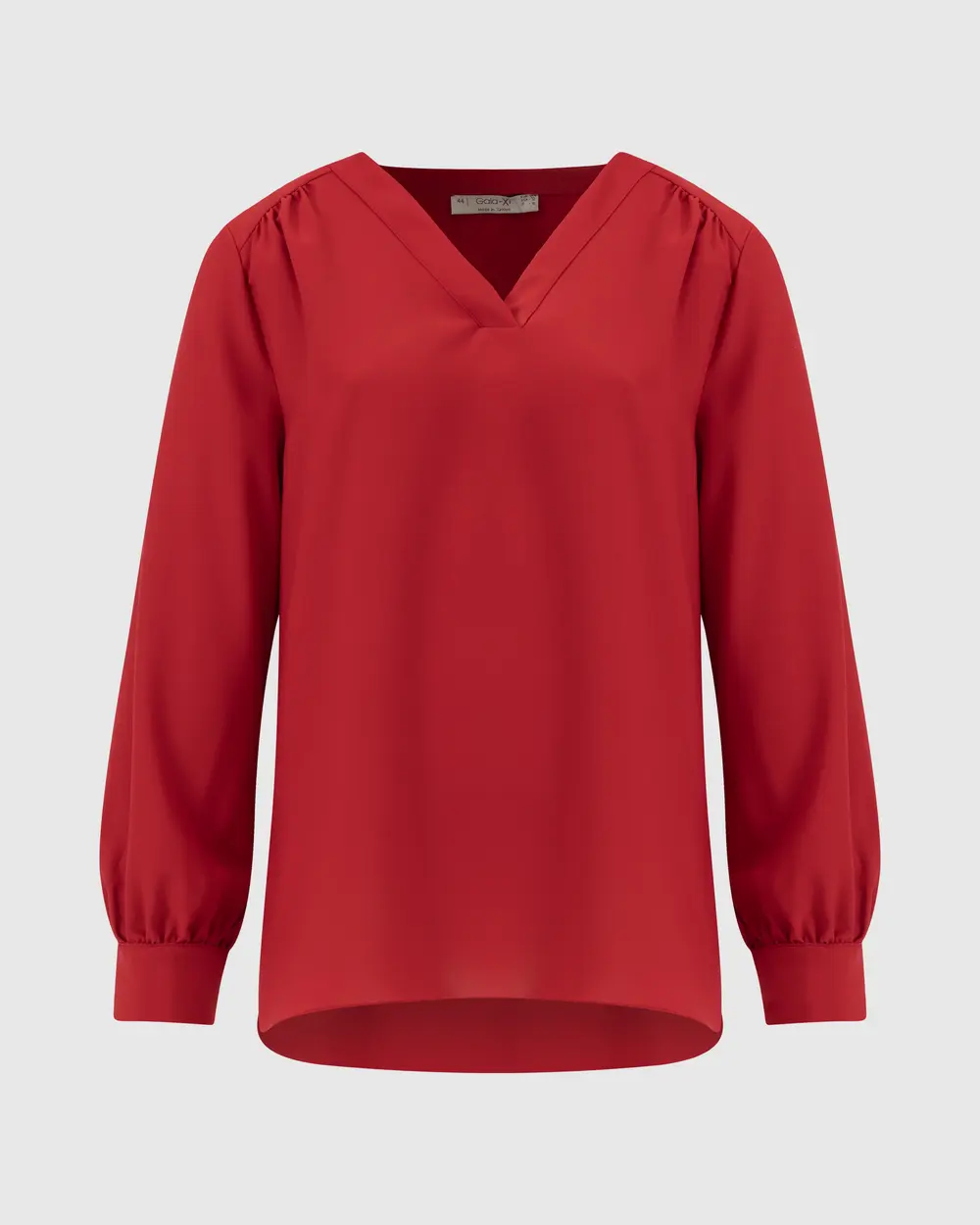 Plus Size Long Sleeve V-Neck Blouse