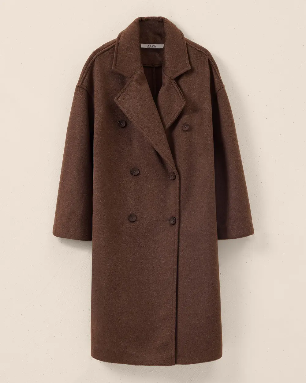 Double-breasted Collar Buttoned Coat