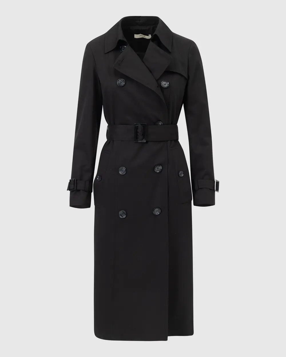 Double-breasted Collar Belted Trench Coat