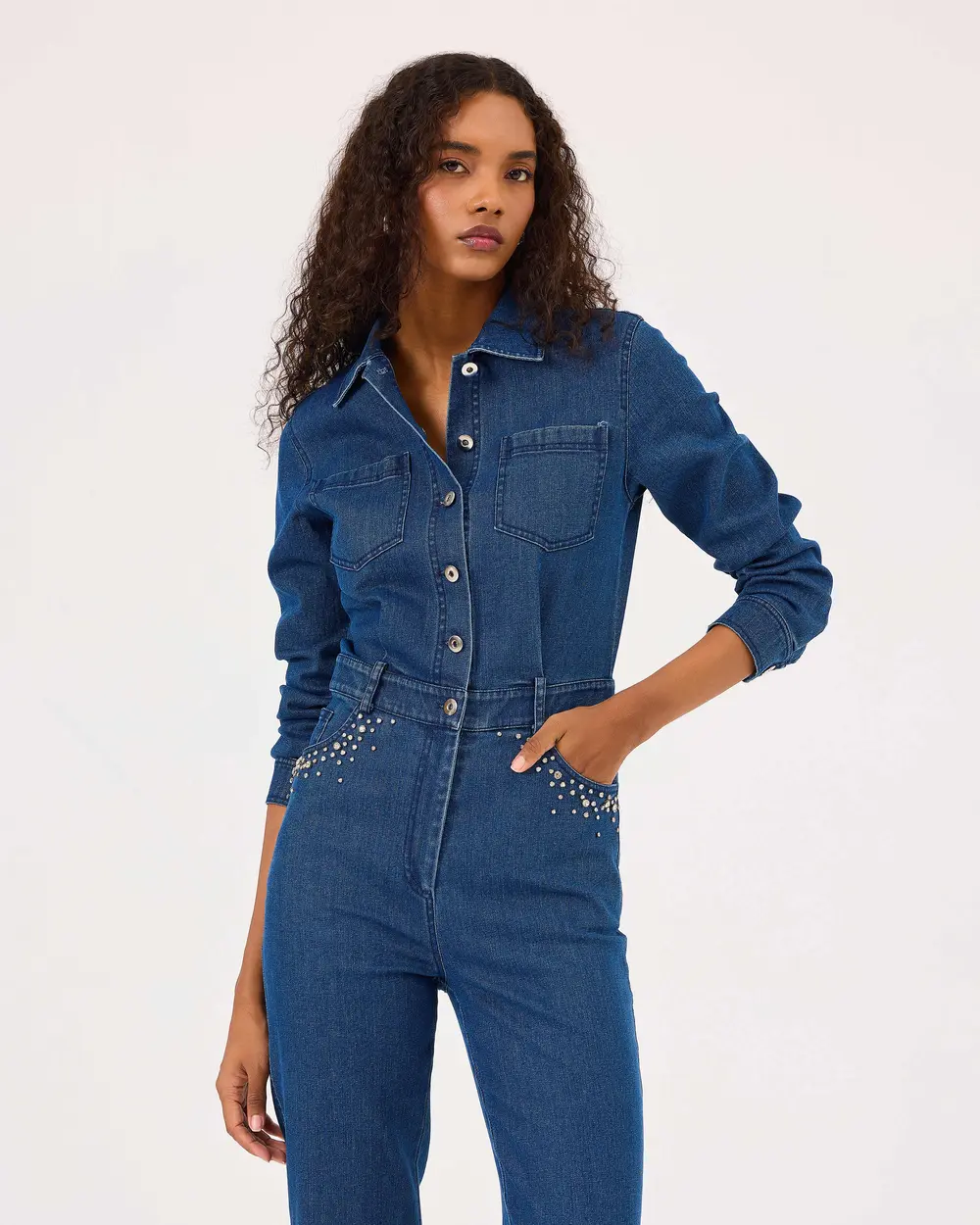 Jean Jumpsuit with Pockets