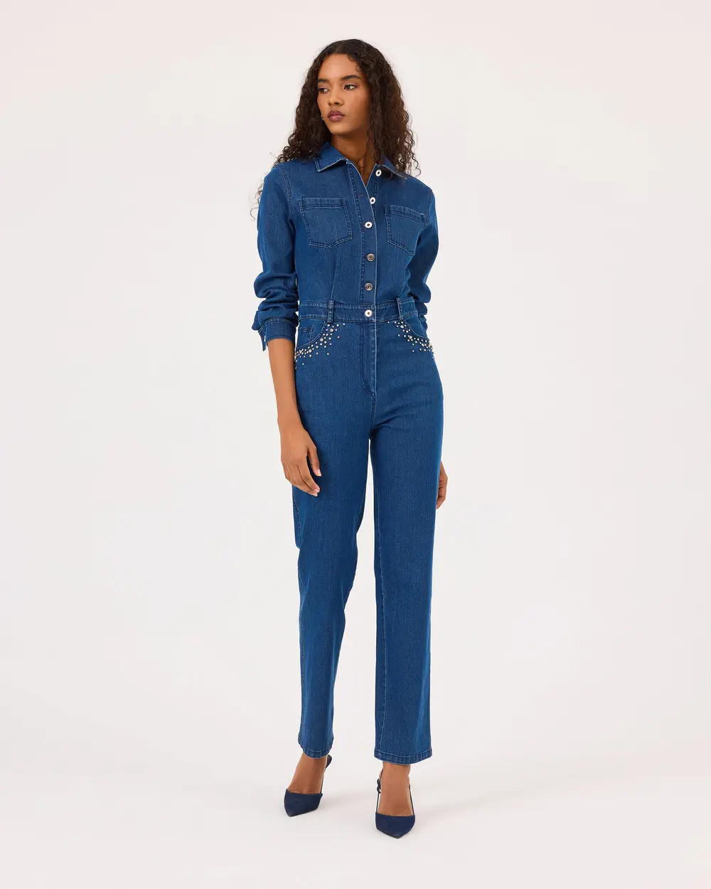 Jean Jumpsuit with Pockets