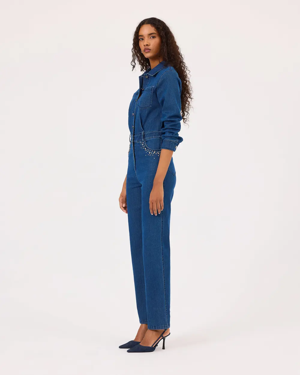 Jean Jumpsuit with Pockets