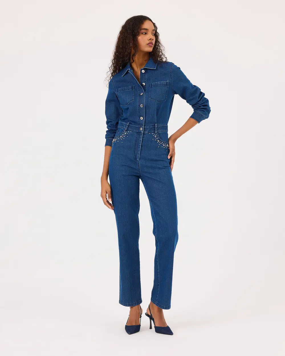 Jean Jumpsuit with Pockets