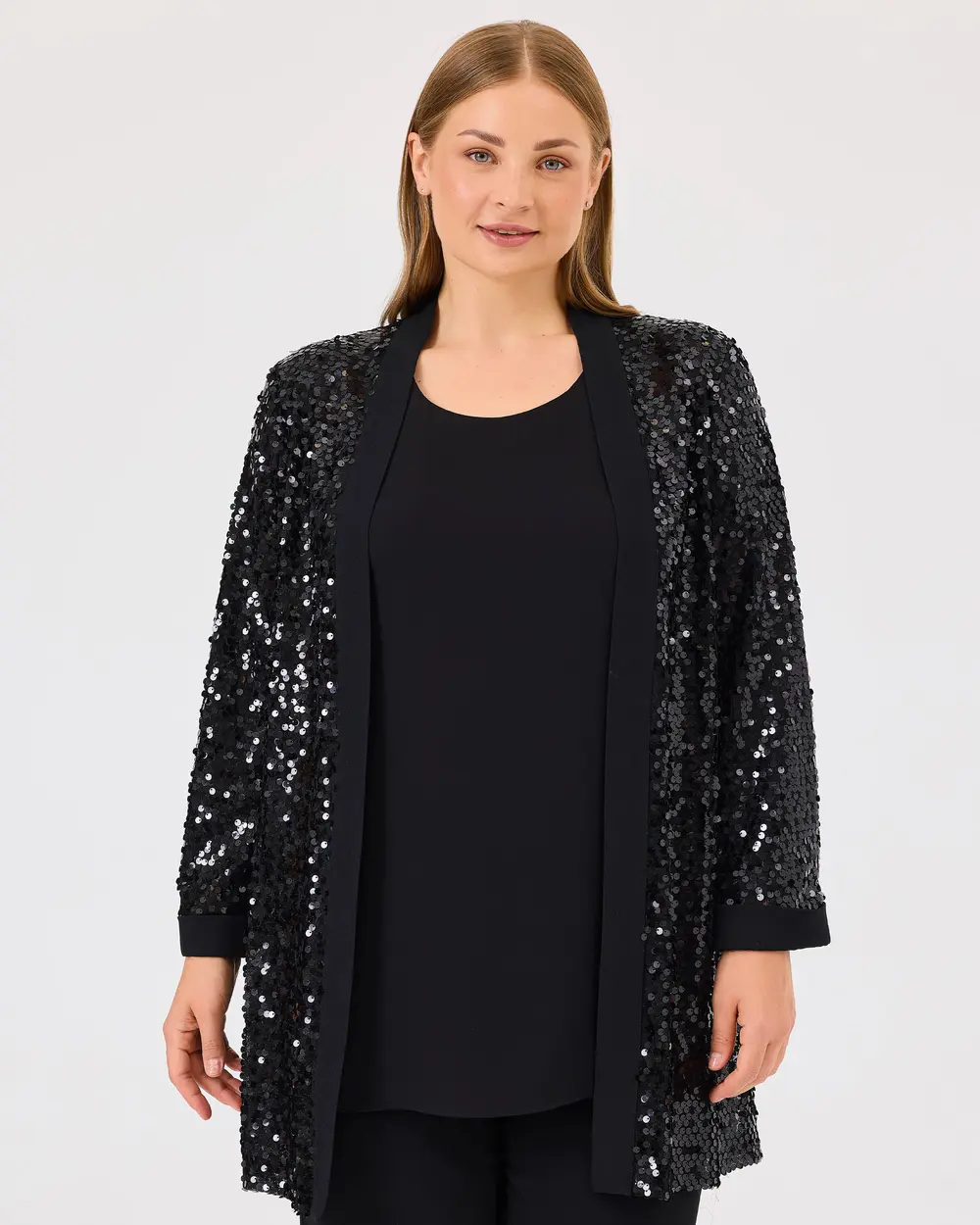 Plus size sequin cardigan best sale