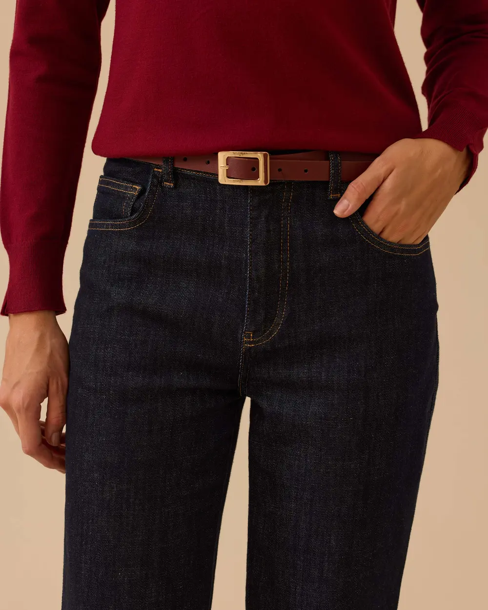 Kare Tokalı İnce Kemer