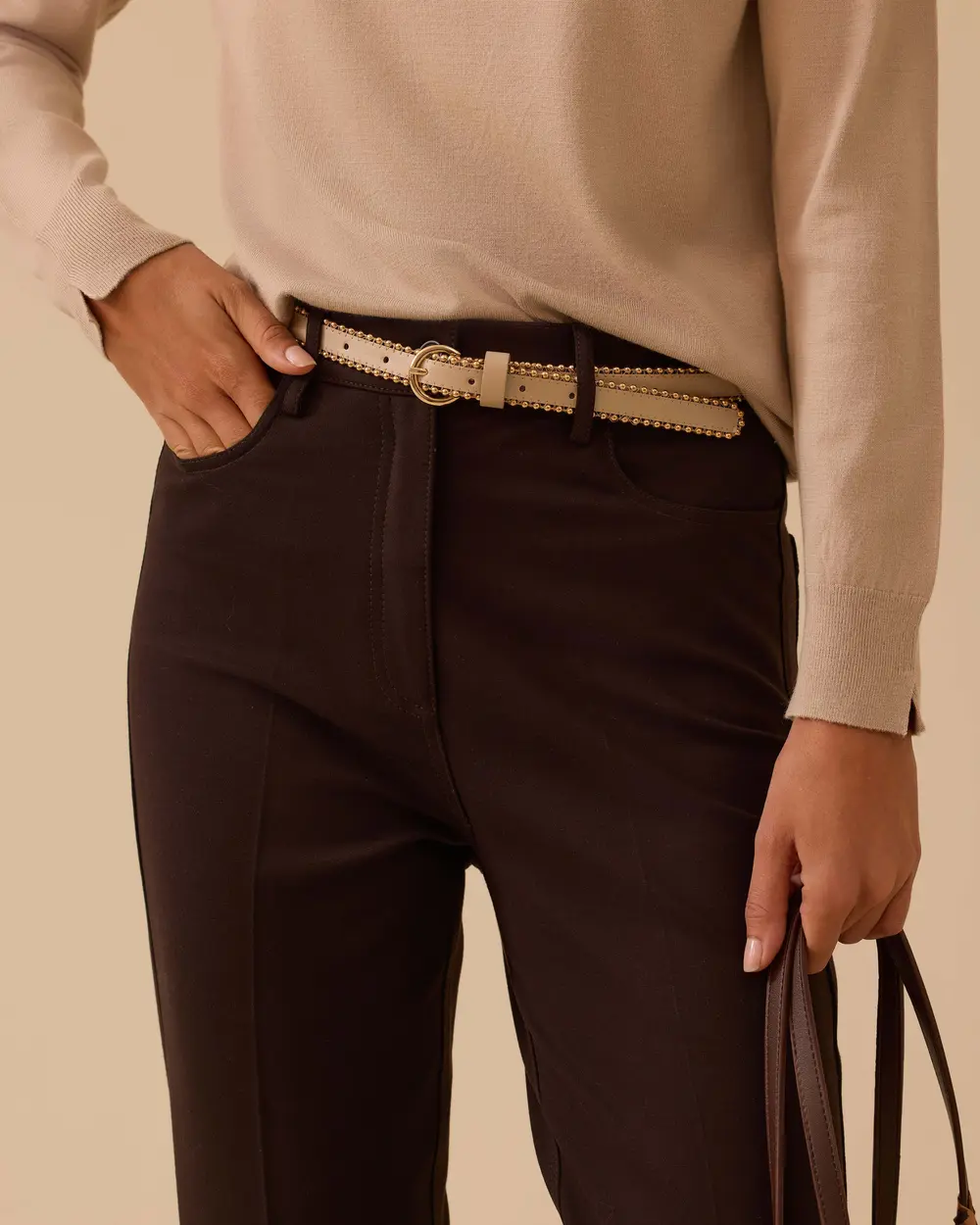 Metal Detaylı Kemer