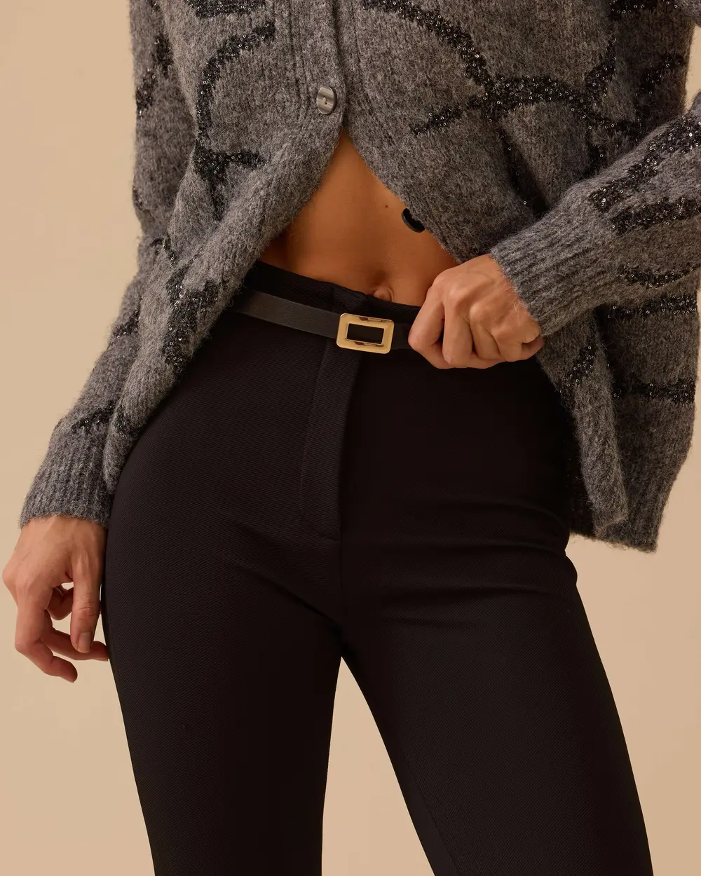 Dikdörtgen Tokalı İnce Kemer