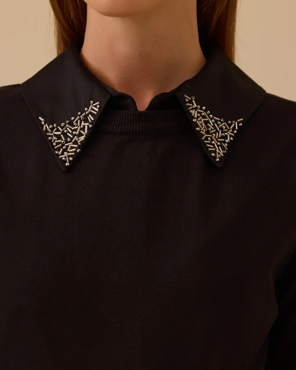 Stone Embroidered Detachable Collar