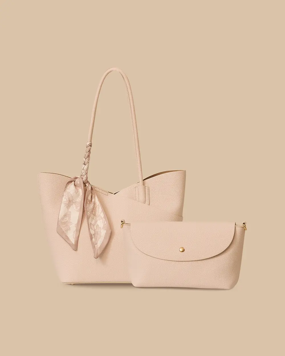 Fular Detaylı Yavrulu Omuz Çantası