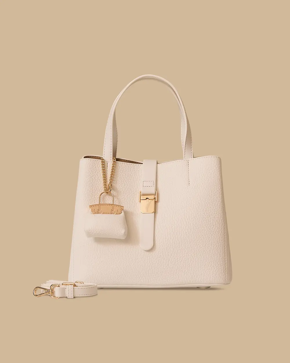 Accessorized Buckle Bag