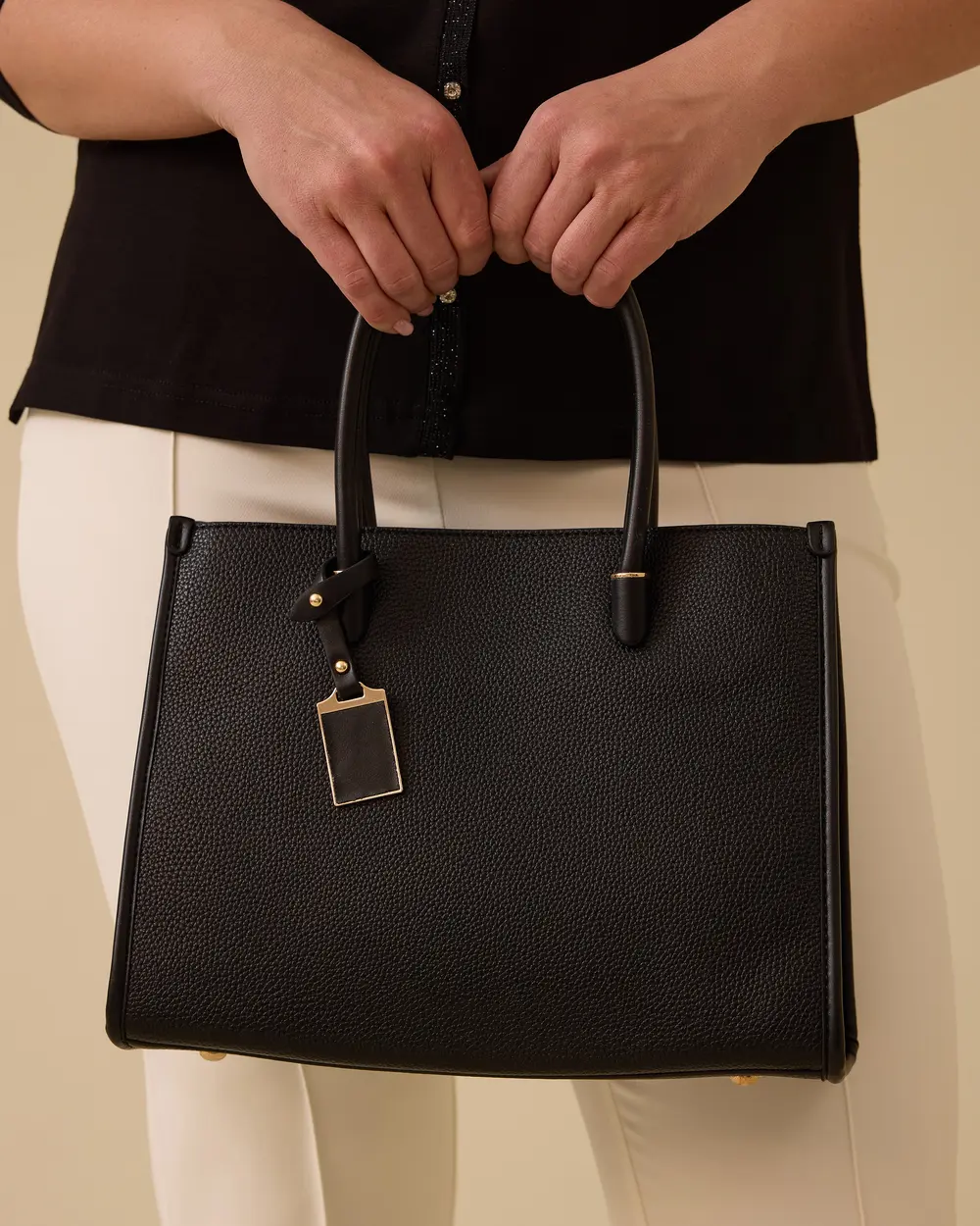 Faux Leather Shoulder Bag