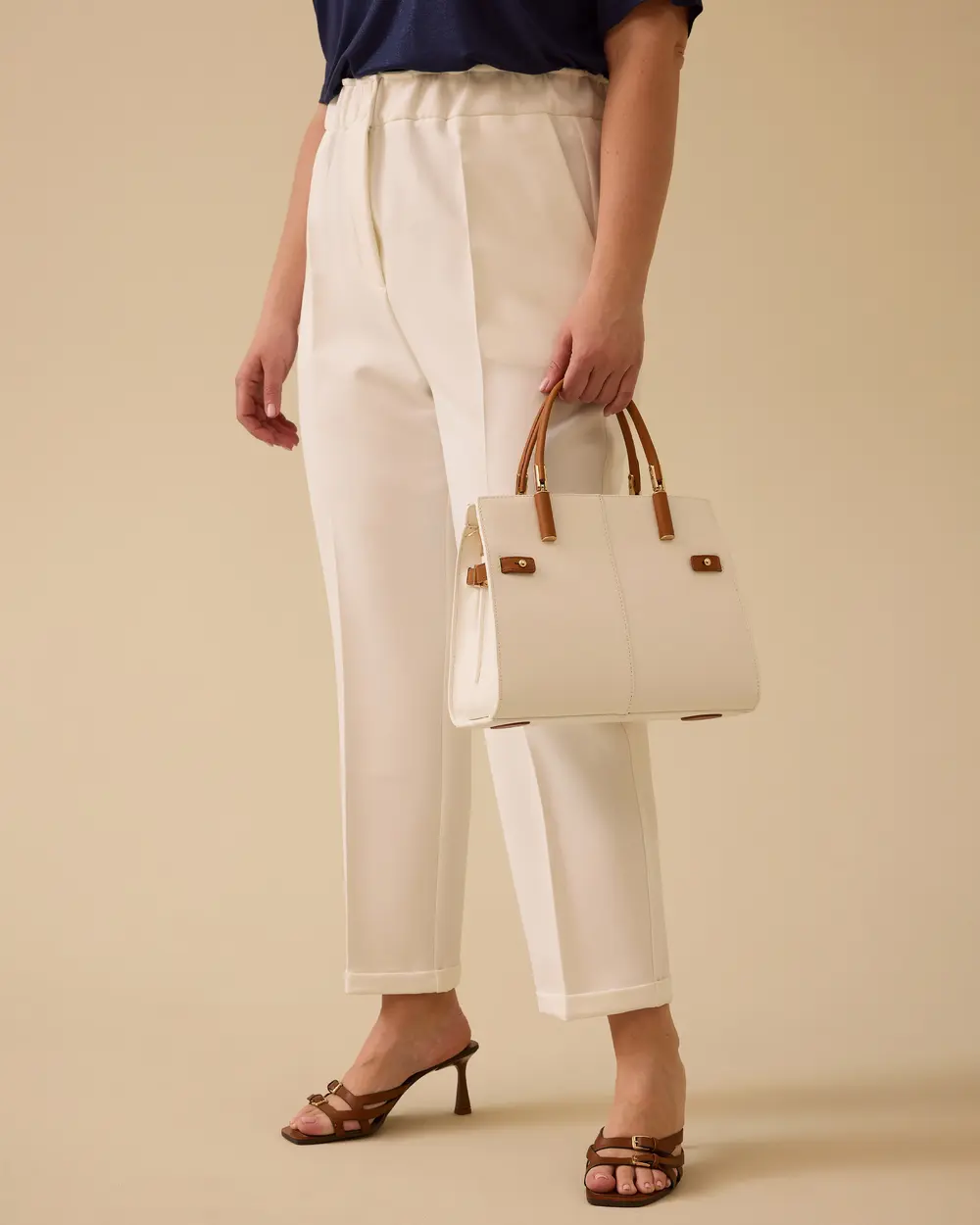 Suni Deri Klasik Omuz Çantası